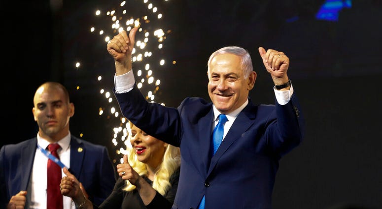 Benjamin Netanyahu on election night