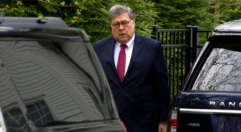 Attorney General William Barr leaves his home in McLean, Va., on Monday, April 15, 2019. (AP Photo/Jose Luis Magana) Attorney General William Barr leaves his home in McLean, Va., on Monday, April 15, 2019. (AP Photo/Jose Luis Magana)