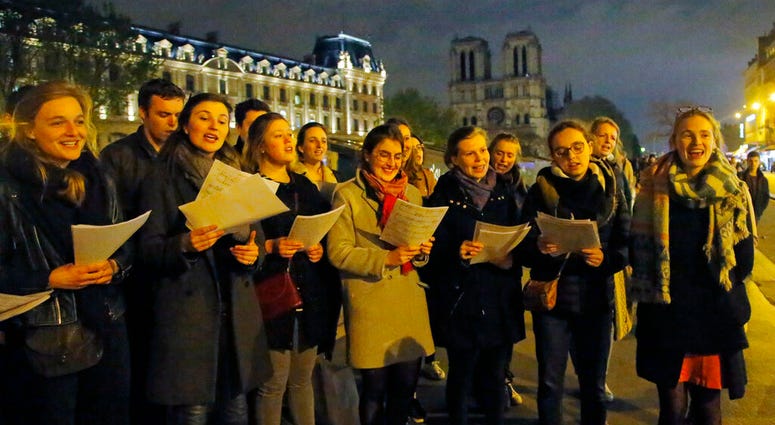 A vigil for Notre Dame in Paris