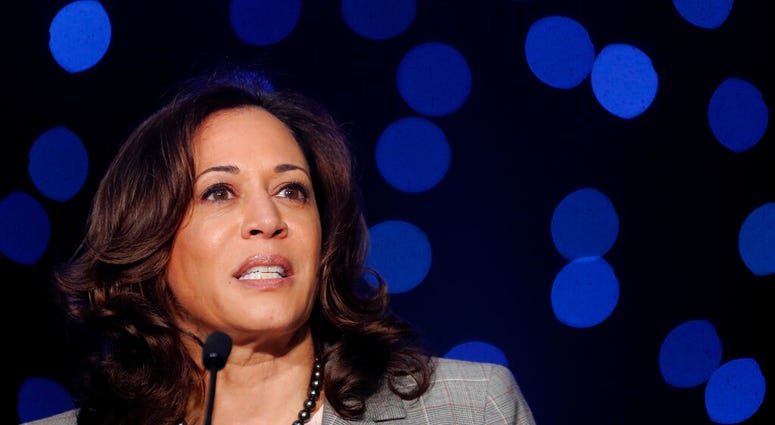 Democratic Presidential Candidate Sen. Kamala Harris, D-Calif., speaks at the Alpha Kappa Alpha Sorority South Central Regional Conference in New Orleans, Friday, April 19, 2019. (AP Photo/Gerald Herbert) Democratic Presidential Candidate Sen. Kamala Harris, D-Calif., speaks at the Alpha Kappa Alpha Sorority South Central Regional Conference in New Orleans, Friday, April 19, 2019. (AP Photo/Gerald Herbert)