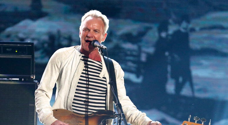 FILE - This Jan. 28, 2018 file photo shows Sting performing at the 60th annual Grammy Awards in New York. Sting is heading to Las Vegas to launch a residency next year. (Photo by Matt Sayles/Invision/AP, File) FILE - This Jan. 28, 2018 file photo shows Sting performing at the 60th annual Grammy Awards in New York. Sting is heading to Las Vegas to launch a residency next year. (Photo by Matt Sayles/Invision/AP, File)