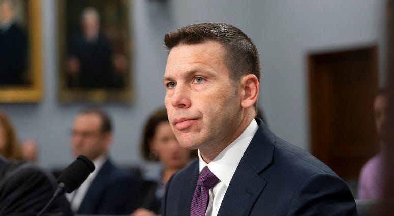 Acting-Homeland Security Secretary Kevin McAleenan prepares for a House Appropriations subcommittee hearing on his agency's future funding, on Capitol Hill in Washington, Tuesday, April 30, 2019. (AP Photo/J. Scott Applewhite)