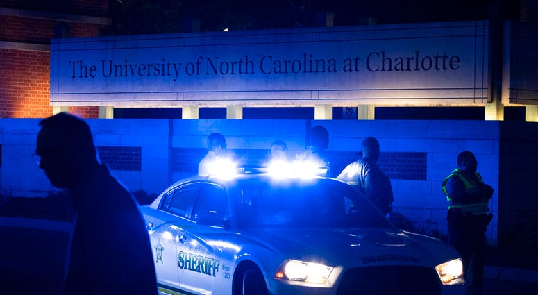 Police car on UNC-Charlotte campus