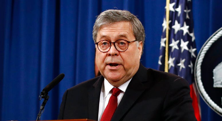 file photo of Bill Barr, April 18, 2019