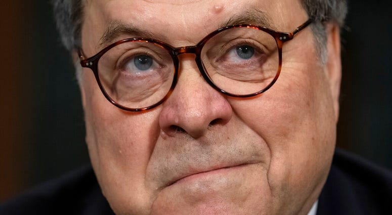 A.G. William Barr appears before the Senate Judiciary Committee to face lawmakers' questions for the first time since releasing special counsel Robert Mueller's Russia report, Wednesday, May 1, 2019. (AP Photo/J. Scott Applewhite)