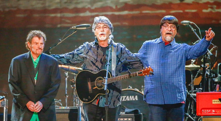 FILE - This April 6, 2017 file photo shows Jeff Cook, from left, Randy Owen, and Teddy Gentry from the band Alabama performing at the Bridgestone Arena in Nashville, Tenn. (Photo by Al Wagner/Invision/AP, File) FILE - This April 6, 2017 file photo shows Jeff Cook, from left, Randy Owen, and Teddy Gentry from the band Alabama performing at the Bridgestone Arena in Nashville, Tenn. (Photo by Al Wagner/Invision/AP, File)