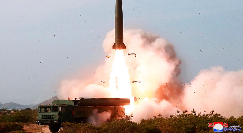 North Korean rocket being launched