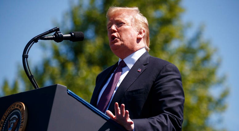 President Donald Trump speaks at the 38th Annual National Peace Officers' Memorial Service at the U.S. Capitol, Wednesday, May 15, 2019, in Washington. (AP Photo/Evan Vucci)