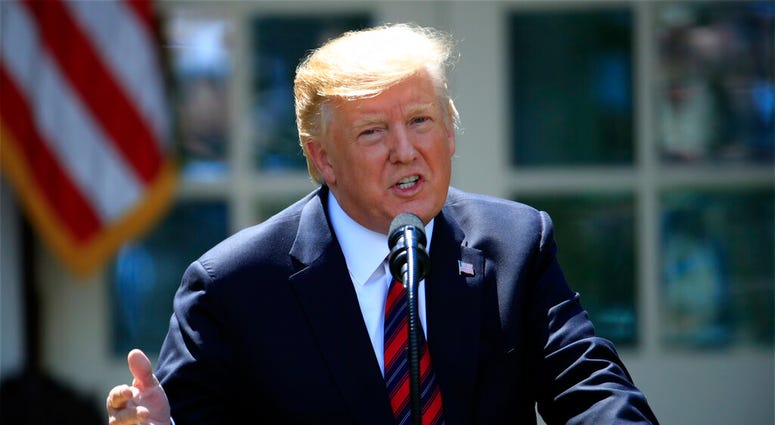 President Donald Trump speaks about modernizing the immigration system in the Rose Garden of the White House, Thursday, May 16, 2019, in Washington. (AP Photo/Manuel Balce Ceneta)