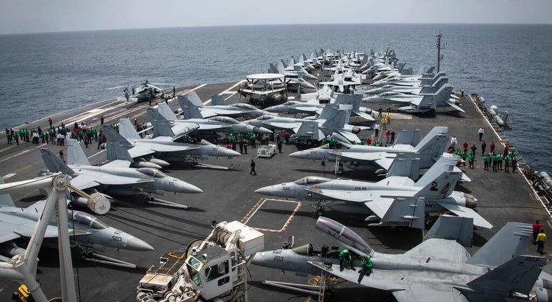deck of USS Carrier Abraham Lincoln in the Arabian Sea