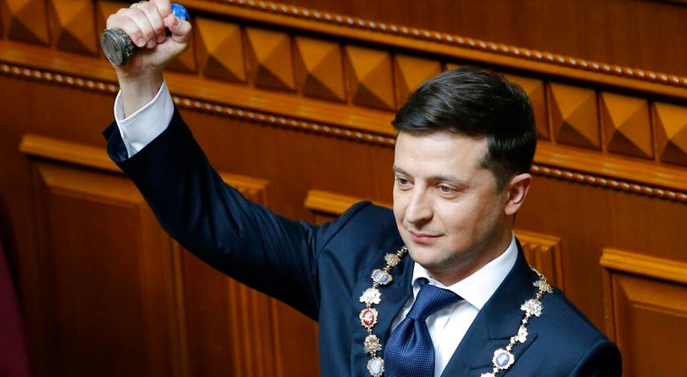 Volodymyr Zelenskiy after being sworn in Ukraine