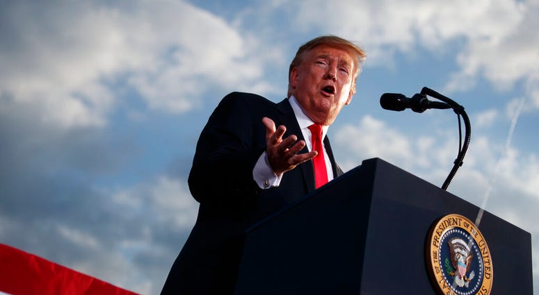 President Donald Trump speaks during a campaign rally, Monday, May 20, 2019, in Montoursville, Pa. (AP Photo/Evan Vucci) President Donald Trump speaks during a campaign rally, Monday, May 20, 2019, in Montoursville, Pa. (AP Photo/Evan Vucci)