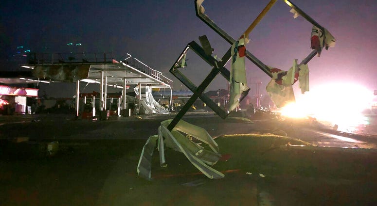 Damaged car wash in Jefferson City, Missouri