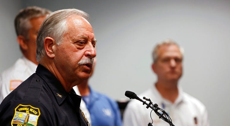 Virginia Beach Chief of Police James Cervera speaks during a press conference about a shooting that left eleven dead and six injured at the Virginia Beach Municipal Center on Friday, May 31, 2019 in Virginia Beach, Va. A longtime city employee opened fire