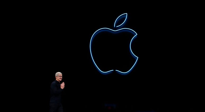 Apple CEO Tim Cook speaks at the Apple Worldwide Developers Conference in San Jose, Calif., Monday, June 3, 2019. (AP Photo/Jeff Chiu)