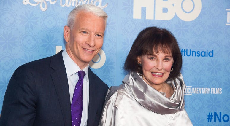 FILE - In this April 4, 2016 file photo, CNN anchor Anderson Cooper and Gloria Vanderbilt attend the premiere of "Nothing Left Unsaid" at the Time Warner Center in New York. (Photo by Charles Sykes/Invision/AP, File) FILE - In this April 4, 2016 file photo, CNN anchor Anderson Cooper and Gloria Vanderbilt attend the premiere of "Nothing Left Unsaid" at the Time Warner Center in New York. (Photo by Charles Sykes/Invision/AP, File)
