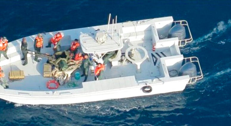 Photo of what U.S. says is Iranian military boat