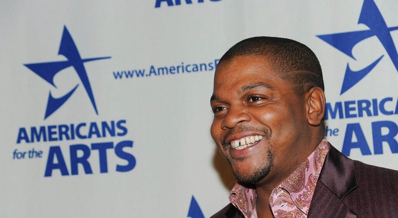 FILE - In this Oct. 6, 2008 file photo, Artist Kehinde Wiley attends the 2008 National Arts Awards presented by Americans For The Arts at Cipriani's 42nd St. in New York. Wiley will unveil in New York’s Time Square his first monumental public sculpture in