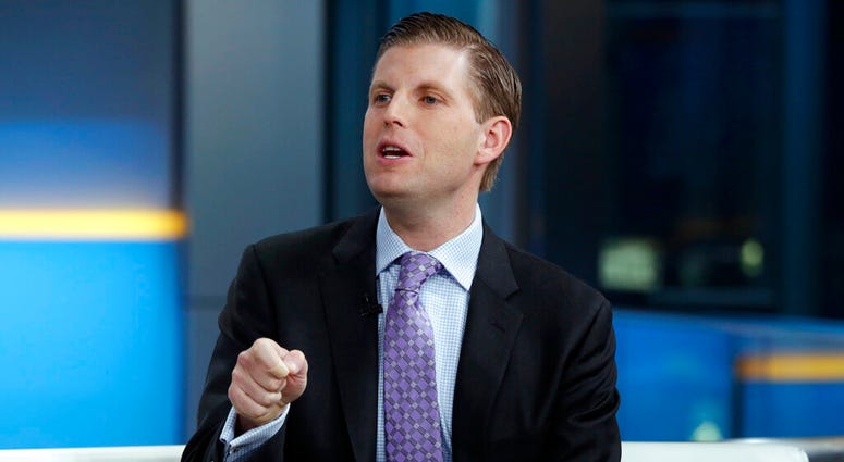 ILE - In this Jan. 17, 2018 file photo, Eric Trump appears on the "Fox & friends" television program, in New York. (AP Photo/Richard Drew, File) ILE - In this Jan. 17, 2018 file photo, Eric Trump appears on the "Fox & friends" television program, in New York. (AP Photo/Richard Drew, File)