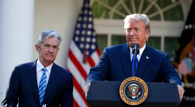 FILE - In this Nov. 2, 2017, file photo President Donald Trump announces Federal Reserve board member Jerome Powell as his nominee for the next chair of the Federal Reserve in the Rose Garden. (AP Photo/Alex Brandon, File) FILE - In this Nov. 2, 2017, file photo President Donald Trump announces Federal Reserve board member Jerome Powell as his nominee for the next chair of the Federal Reserve in the Rose Garden. (AP Photo/Alex Brandon, File)