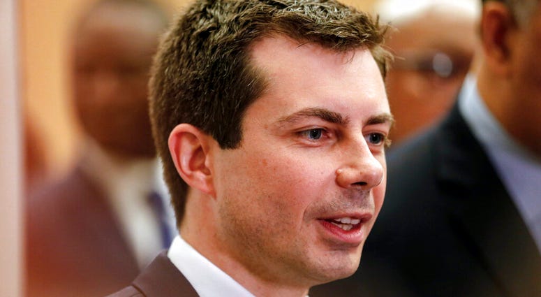 Democratic presidential candidate and South Bend, Ind., Mayor Pete Buttigieg speaks during a news conference at the Rainbow PUSH Coalition Annual International Convention in Chicago, Tuesday, July 2, 2019. (AP Photo/Amr Alfiky) Democratic presidential candidate and South Bend, Ind., Mayor Pete Buttigieg speaks during a news conference at the Rainbow PUSH Coalition Annual International Convention in Chicago, Tuesday, July 2, 2019. (AP Photo/Amr Alfiky)