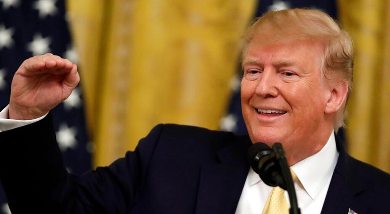 President Donald Trump speaks during the "Presidential Social Media Summit" in the East Room of the White House, Thursday, July 11, 2019, in Washington. (AP Photo/Evan Vucci) President Donald Trump speaks during the "Presidential Social Media Summit" in the East Room of the White House, Thursday, July 11, 2019, in Washington. (AP Photo/Evan Vucci)
