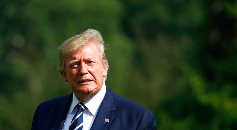 President Donald Trump arrives at the White House in Washington, Sunday, July 21, 2019, after spending the weekend at his golf club in Bedminster, N.J. (AP Photo/Patrick Semansky) President Donald Trump arrives at the White House in Washington, Sunday, July 21, 2019, after spending the weekend at his golf club in Bedminster, N.J. (AP Photo/Patrick Semansky)