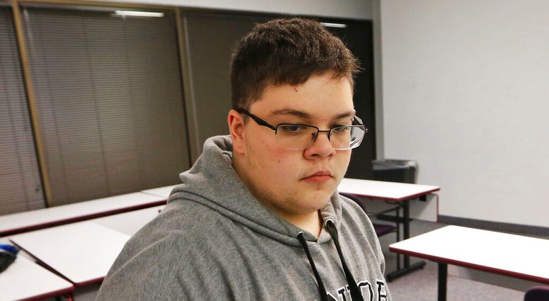 FILE - In this Monday, March 6, 2017, file photo, Gloucester County High School senior Gavin Grimm, a transgender student, arrives for a news conference in Richmond, Va. (AP Photo/Steve Helber, File) FILE - In this Monday, March 6, 2017, file photo, Gloucester County High School senior Gavin Grimm, a transgender student, arrives for a news conference in Richmond, Va. (AP Photo/Steve Helber, File)