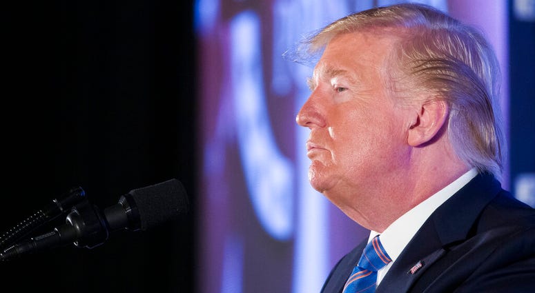 President Donald Trump pauses while speaking at Turning Point USA's Teen Student Action Summit 2019, Tuesday, July 23, 2019, in Washington. (AP Photo/Alex Brandon) President Donald Trump pauses while speaking at Turning Point USA's Teen Student Action Summit 2019, Tuesday, July 23, 2019, in Washington. (AP Photo/Alex Brandon)