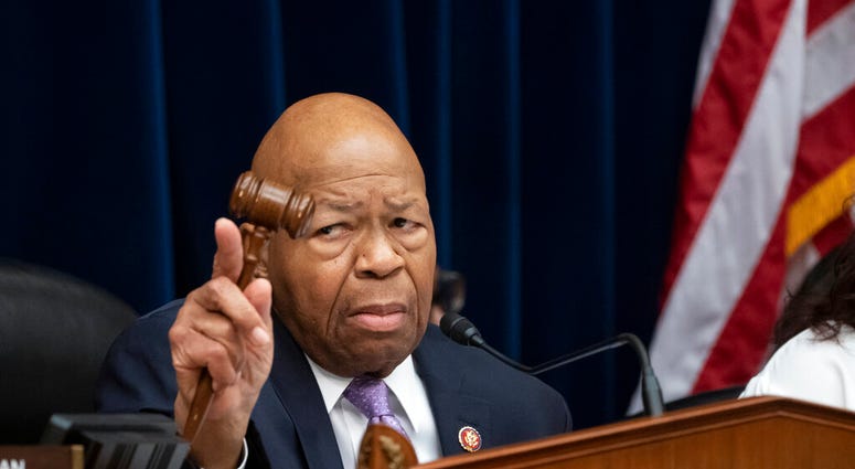 In this Tuesday, April 2, 2109 file photo, House Oversight and Reform Committee Chair Elijah Cummings, D-Md., leads a meeting. (AP Photo/J. Scott Applewhite)
