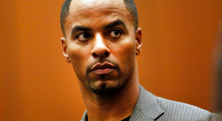 FILE - In this Feb. 20, 2014, file photo, former NFL safety Darren Sharper appears in Los Angeles Superior Court in Los Angeles. Disgraced NFL star Darren Sharper’s attempt to get out of a 2016 plea deal and the resulting 18-year prison sentence in a sexu