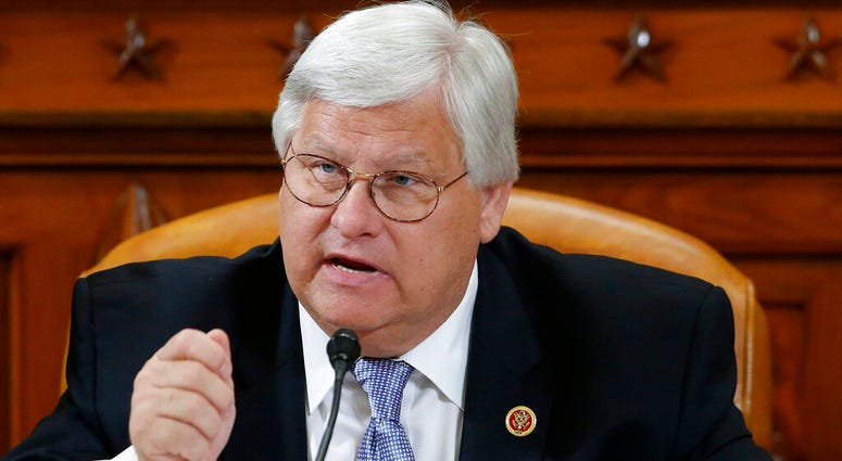 FILE - In this May 17, 2013 file photo, Rep. Kenny Marchant, R-Texas speaks on Capitol Hill in Washington. Two Republican officials say eight-term Texas Rep. Kenny Marchant will announce his retirement. (AP Photo/Charles Dharapak)