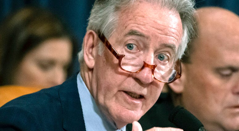 FILE - In this May 9, 2019 file photo, House Ways and Means Committee Chairman Richard Neal, D-Mass., speaks during a hearing on Capitol Hill in Washington. (AP Photo/J. Scott Applewhite, File)