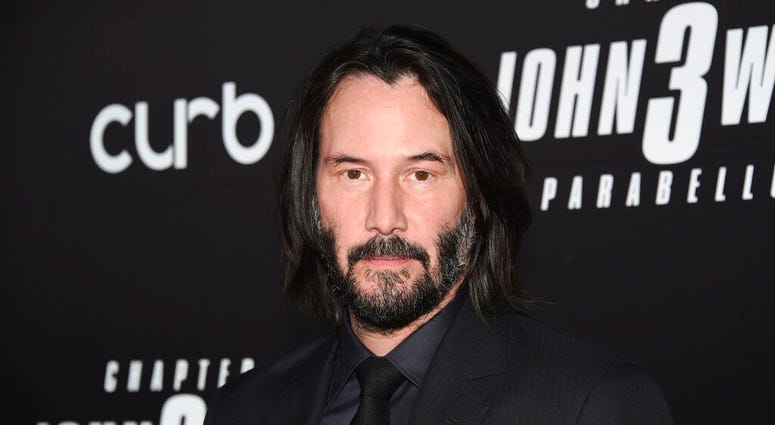 FILE - In this May 9, 2019 file photo, actor Keanu Reeves attends the world premiere of "John Wick: Chapter 3 - Parabellum" at One Hanson in New York. Reeves and Lana Wachowski are returning to the world of "The Matrix." Warner Bros. Pictures Group chairm