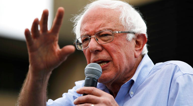 In this Aug. 11, 2019, file photo, Democratic presidential candidate Sen. Bernie Sanders, I-Vt., speaks at the Iowa State Fair in Des Moines, Iowa. (AP Photo/John Locher, File)