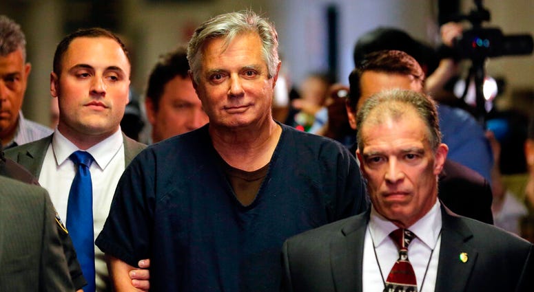 FILE - In this June 27, 2019 file photo, Paul Manafort arrives in a New York court. President Trump's former campaign manager is to be arraigned on state mortgage fraud charges.
