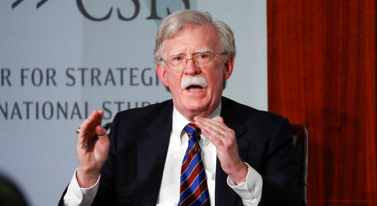 Former National security adviser John Bolton gestures while speakings at the Center for Strategic and International Studies in Washington, Monday, Sept. 30, 2019. (AP Photo/Pablo Martinez Monsivais) Former National security adviser John Bolton gestures while speakings at the Center for Strategic and International Studies in Washington, Monday, Sept. 30, 2019. (AP Photo/Pablo Martinez Monsivais)
