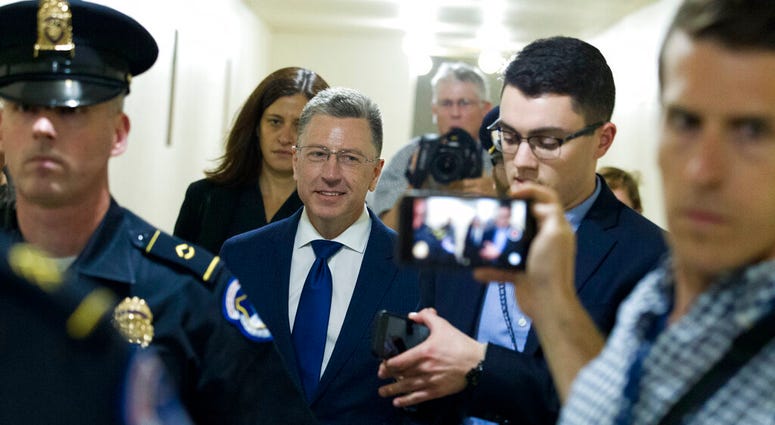 Kurt Volker, a former special envoy to Ukraine, is leaving after a closed-door interview with House investigators. (AP Photo/Jose Luis Magana)