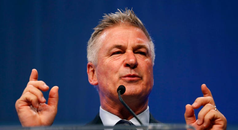 FILE - In this Monday, Nov. 27, 2017, file photo, actor Alec Baldwin speaks during the Iowa Democratic Party's fall gala, in Des Moines, Iowa. (AP Photo/Charlie Neibergall, File) FILE - In this Monday, Nov. 27, 2017, file photo, actor Alec Baldwin speaks during the Iowa Democratic Party's fall gala, in Des Moines, Iowa. (AP Photo/Charlie Neibergall, File)