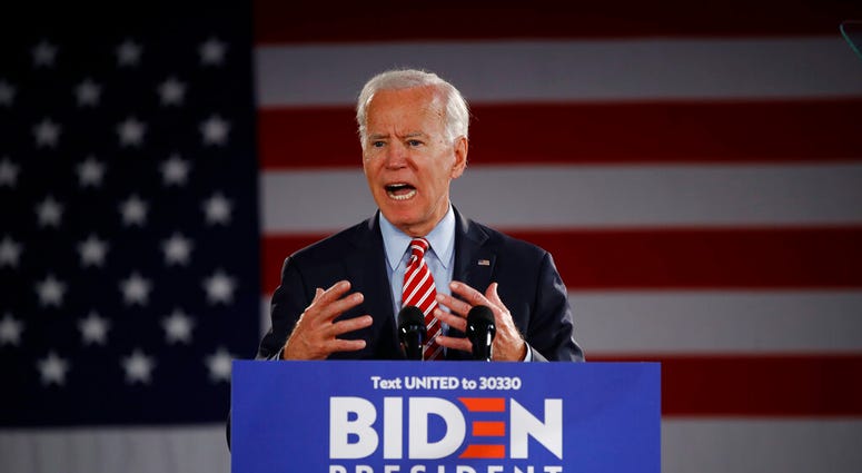 Democratic presidential candidate former Vice President Joe Biden speaks during a campaign event, Wednesday, Oct. 23, 2019, in Scranton, Pa. (AP Photo/Matt Rourke)