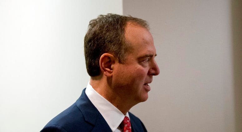 Rep. Adam Schiff, D-Calif., Chairman of the House Intelligence Committee, arrives at a closed door meeting on the ongoing House impeachment inquiry into President Donald Trump on Capitol Hill in Washington, Tuesday, Nov. 5, 2019. (AP Photo/Andrew Harnik) Rep. Adam Schiff, D-Calif., Chairman of the House Intelligence Committee, arrives at a closed door meeting on the ongoing House impeachment inquiry into President Donald Trump on Capitol Hill in Washington, Tuesday, Nov. 5, 2019. (AP Photo/Andrew Harnik)