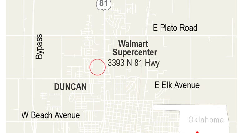 Map of Duncan, OK. (AP)