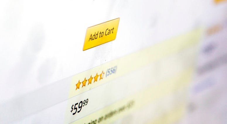 A customer rating for a product for sale on Amazon.com is displayed on a computer screen on Monday, Dec. 16, 2019, in New York. (AP Photo/Jenny Kane) A customer rating for a product for sale on Amazon.com is displayed on a computer screen on Monday, Dec. 16, 2019, in New York. (AP Photo/Jenny Kane)