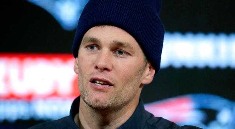 New England Patriots quarterback Tom Brady speaks to the media following an NFL wild-card playoff football game against the Tennessee Titans, Saturday, Jan. 4, 2020, in Foxborough, Mass. (AP Photo/Charles Krupa) New England Patriots quarterback Tom Brady speaks to the media following an NFL wild-card playoff football game against the Tennessee Titans, Saturday, Jan. 4, 2020, in Foxborough, Mass. (AP Photo/Charles Krupa)