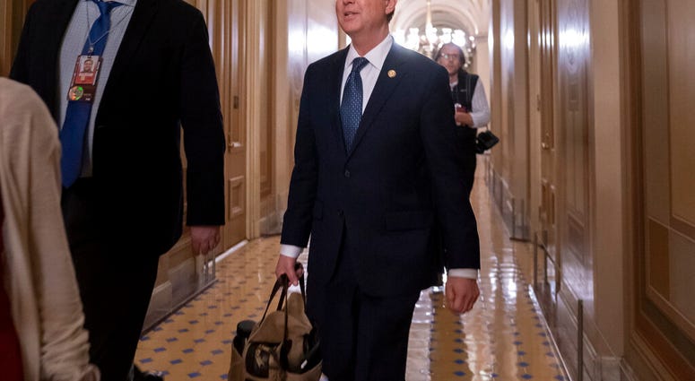 House Intelligence Committee Chairman Adam Schiff, D-Calif., departs the Capitol, late Wednesday, Jan. 22, 2020. (AP Photo/J. Scott Applewhite) House Intelligence Committee Chairman Adam Schiff, D-Calif., departs the Capitol, late Wednesday, Jan. 22, 2020. (AP Photo/J. Scott Applewhite)
