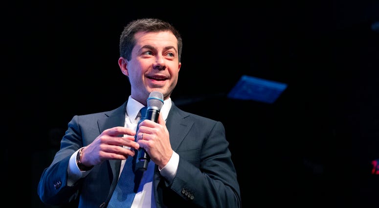 Democratic presidential candidate former South Bend, Ind., Mayor Pete Buttigieg speaks during the New Hampshire Youth Climate and Clean Energy Town Hall, Wednesday, Feb. 5, 2020, in Concord, N.H. (AP Photo/Mary Altaffer) Democratic presidential candidate former South Bend, Ind., Mayor Pete Buttigieg speaks during the New Hampshire Youth Climate and Clean Energy Town Hall, Wednesday, Feb. 5, 2020, in Concord, N.H. (AP Photo/Mary Altaffer)