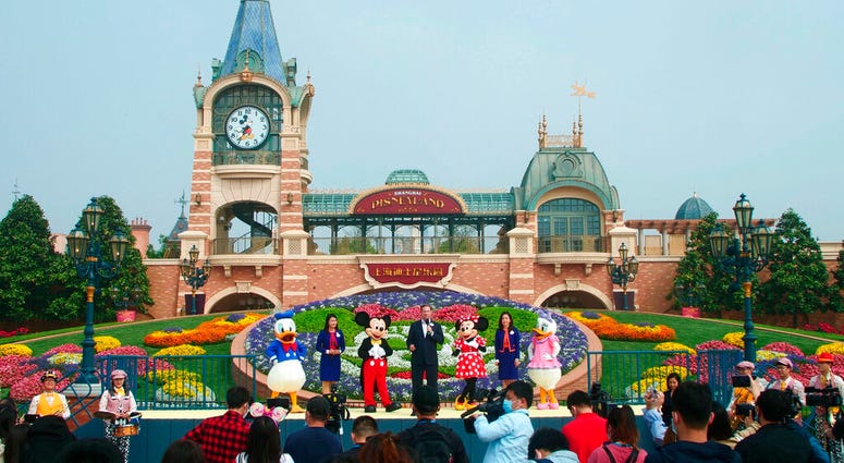 The ceremony for the reopening of the Disneyland theme park is held in Shanghai Monday, May 11, 2020.