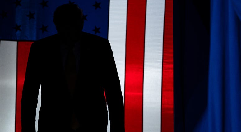 FILE - In this Feb. 20, 2020, file photo President Donald Trump arrives to speak at a campaign rally at The Broadmoor World Arena in Colorado Springs, Colo.