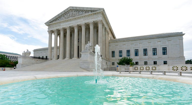 The Supreme Court is seen in Washington, early Monday, June 15, 2020.