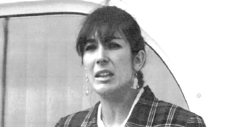 FILE - In this Nov. 7, 1991, file photo Ghislaine Maxwell, daughter of late British publisher Robert Maxwell, reads a statement in Spanish in which she expressed her family's gratitude to the Spanish authorities, aboard the "Lady Ghislaine" in Santa Cruz